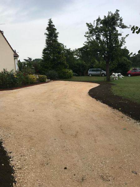 Aménagement de cour gravillonnage bicouche