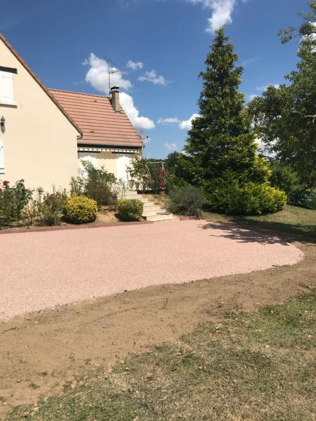 Aménagement de cour gravillonnage bicouche